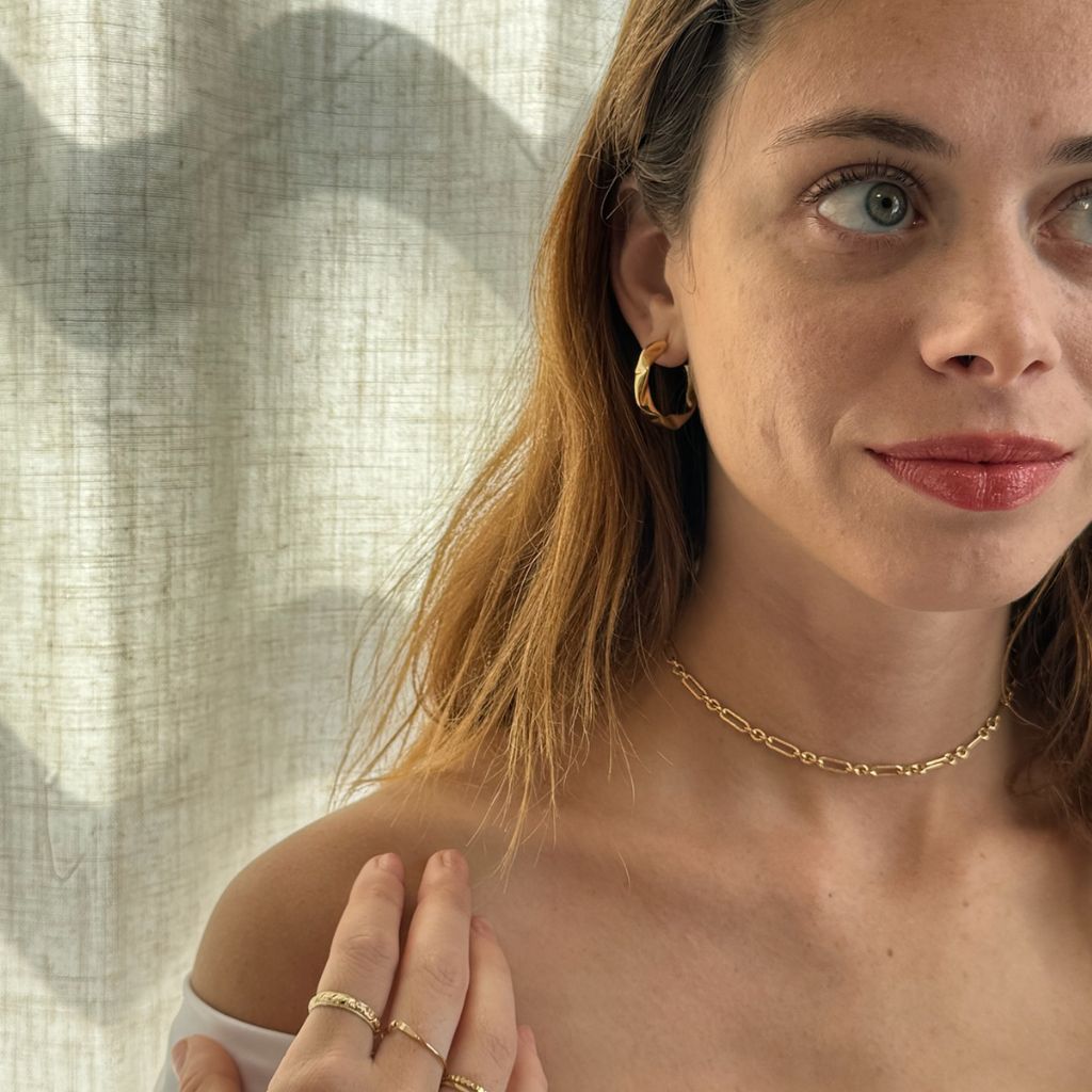 Paperclip twist necklace