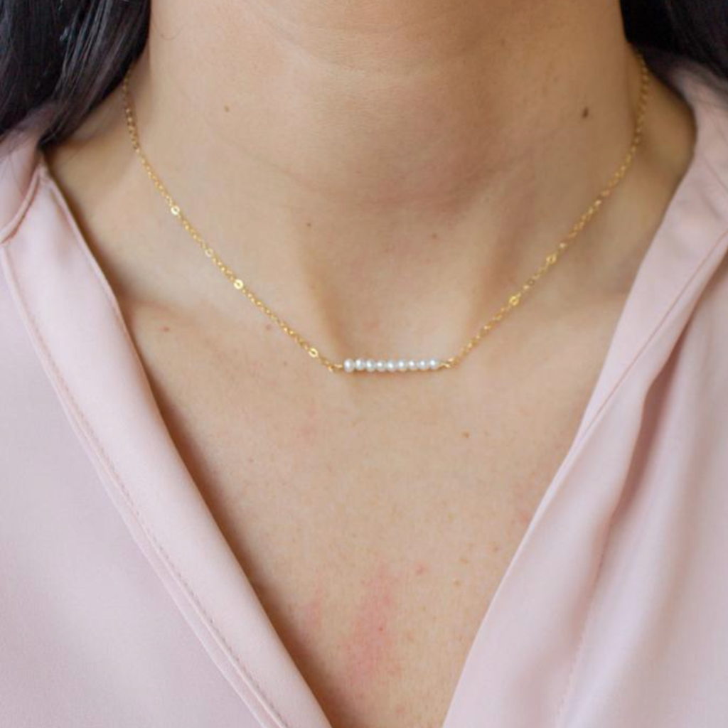 Freshwater Pearl Bar Necklace
