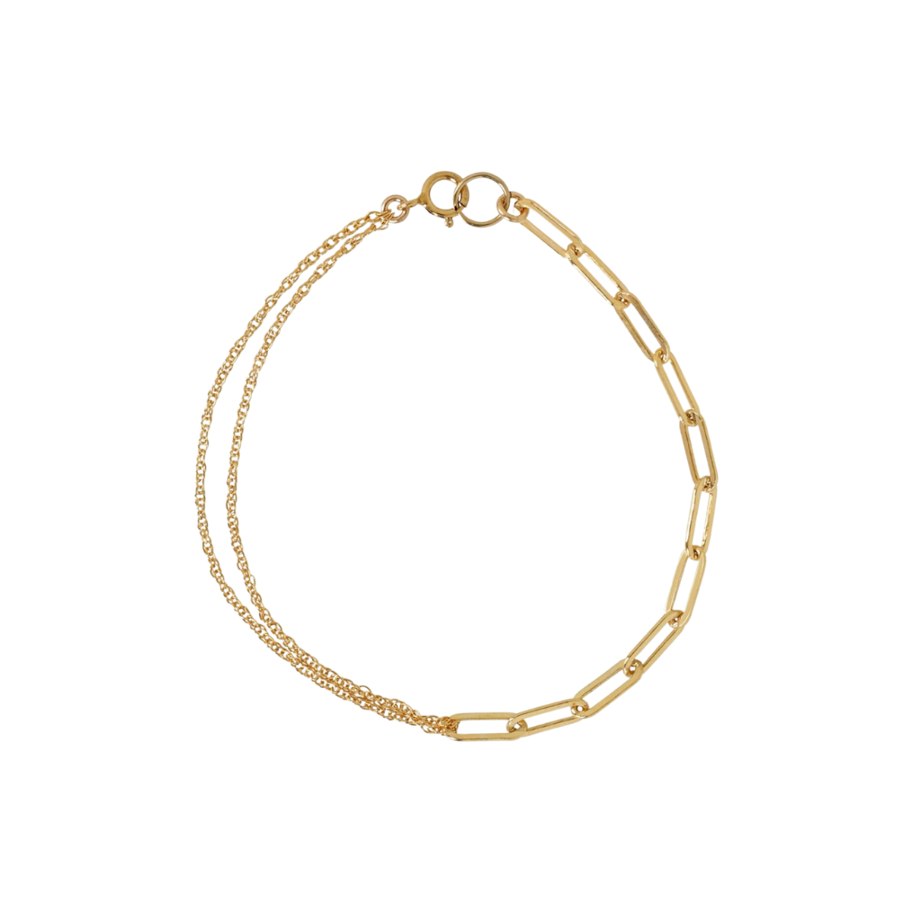 Split Oval / Rope Chain Bracelet