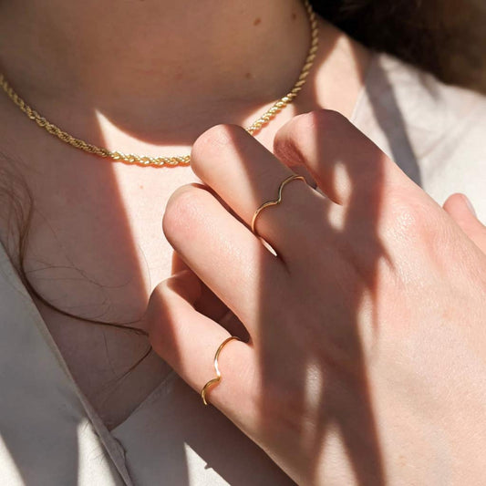 14k Gold Chevron Ring