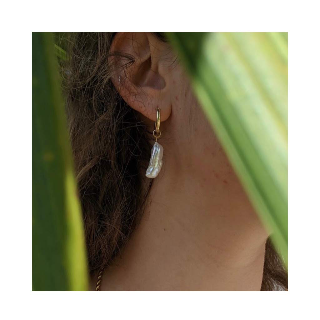 Biwa Pearl Earrings