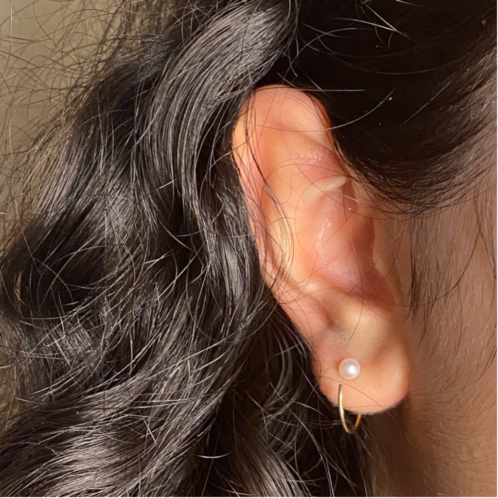 Pearl Hoop Earrings