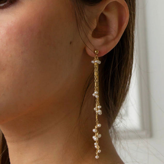 Dangling Pearl Earrings