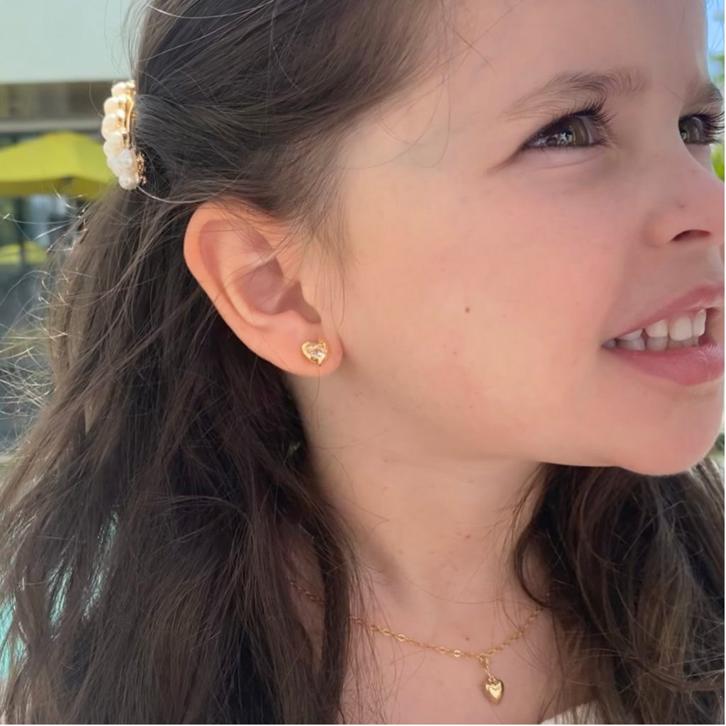 Double Heart Stud