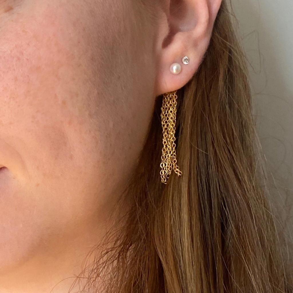 Pearl Chain Earrings