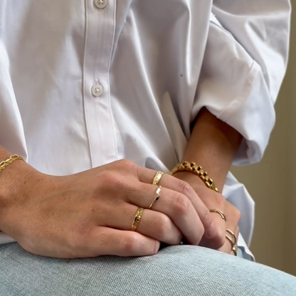 Dainty Hammered Ring