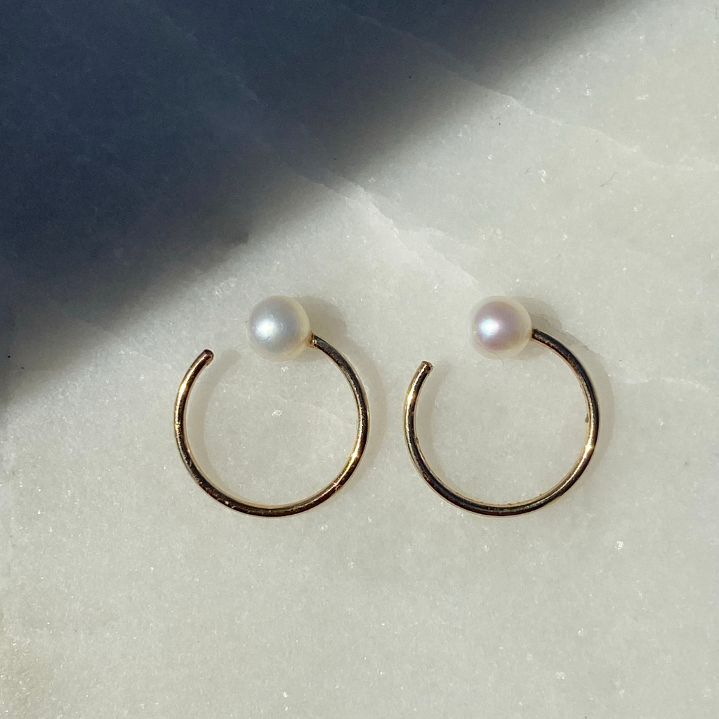 Pearl Hoop Earrings