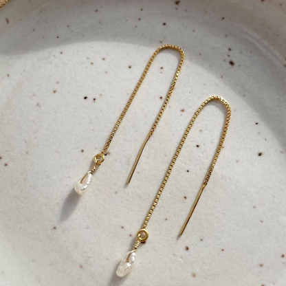 Pearl Threaders Earrings